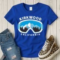 Kirkwood California Ski Snowboard Goggles Snow Mountain Cool Gift Women's T-Shirt thumb 3