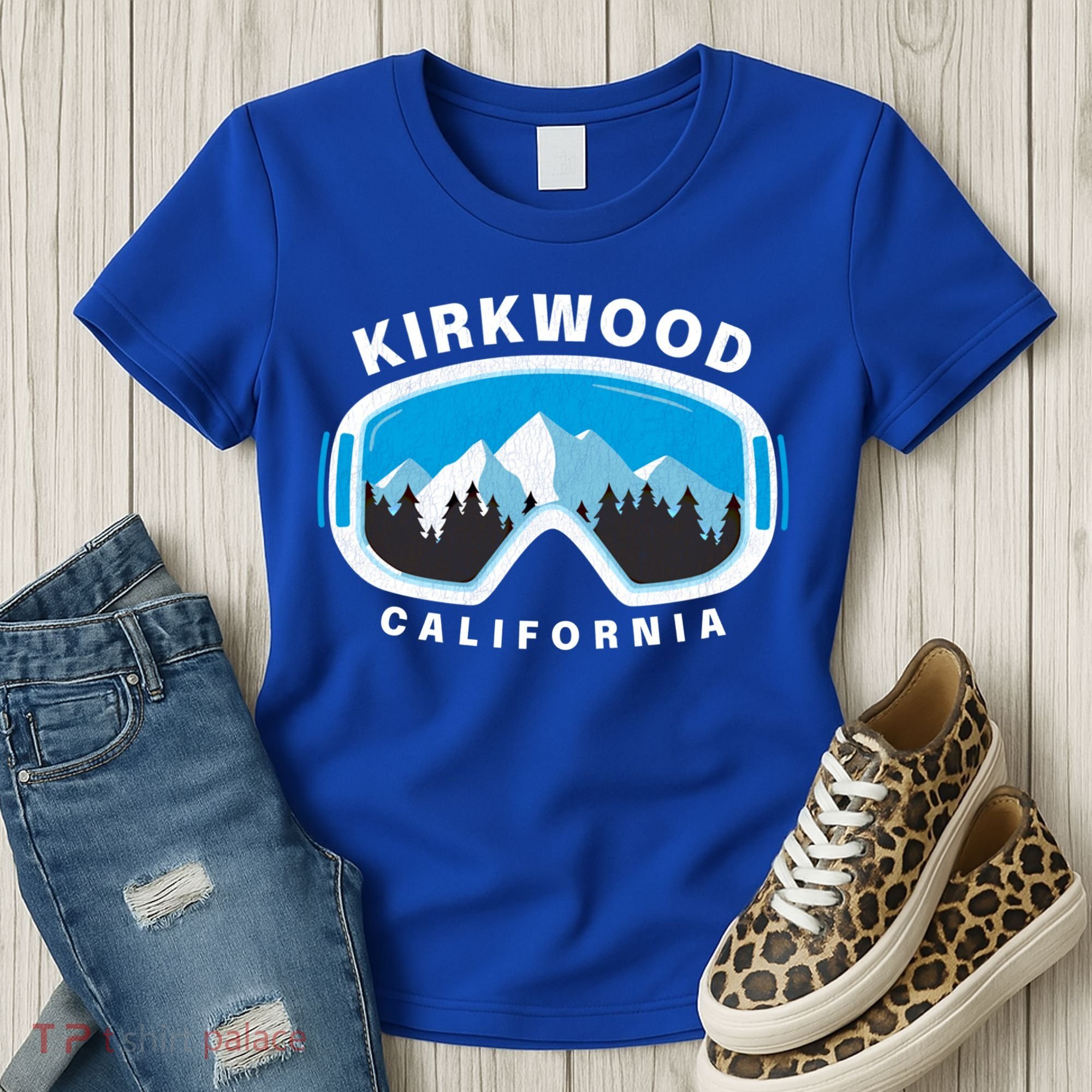Kirkwood California Ski Snowboard Goggles Snow Mountain Cool Gift Women's T-Shirt