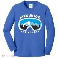 Kirkwood California Ski Snowboard Goggles Snow Mountain Cool Gift Kids Long Sleeve Shirt thumb 0