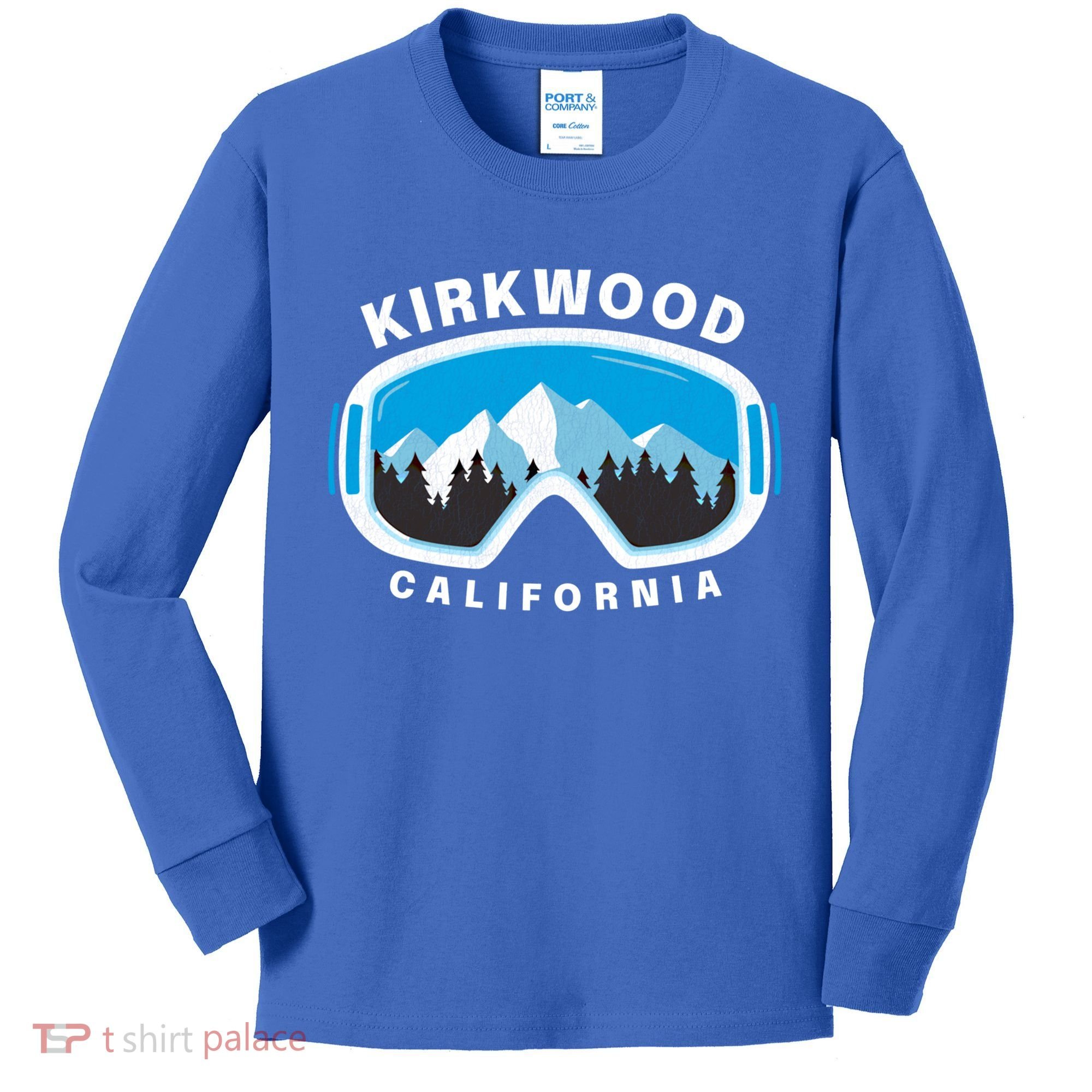 Kirkwood California Ski Snowboard Goggles Snow Mountain Cool Gift Kids Long Sleeve Shirt