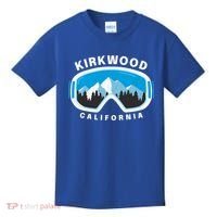 Kirkwood California Ski Snowboard Goggles Snow Mountain Cool Gift Kids T-Shirt thumb 0