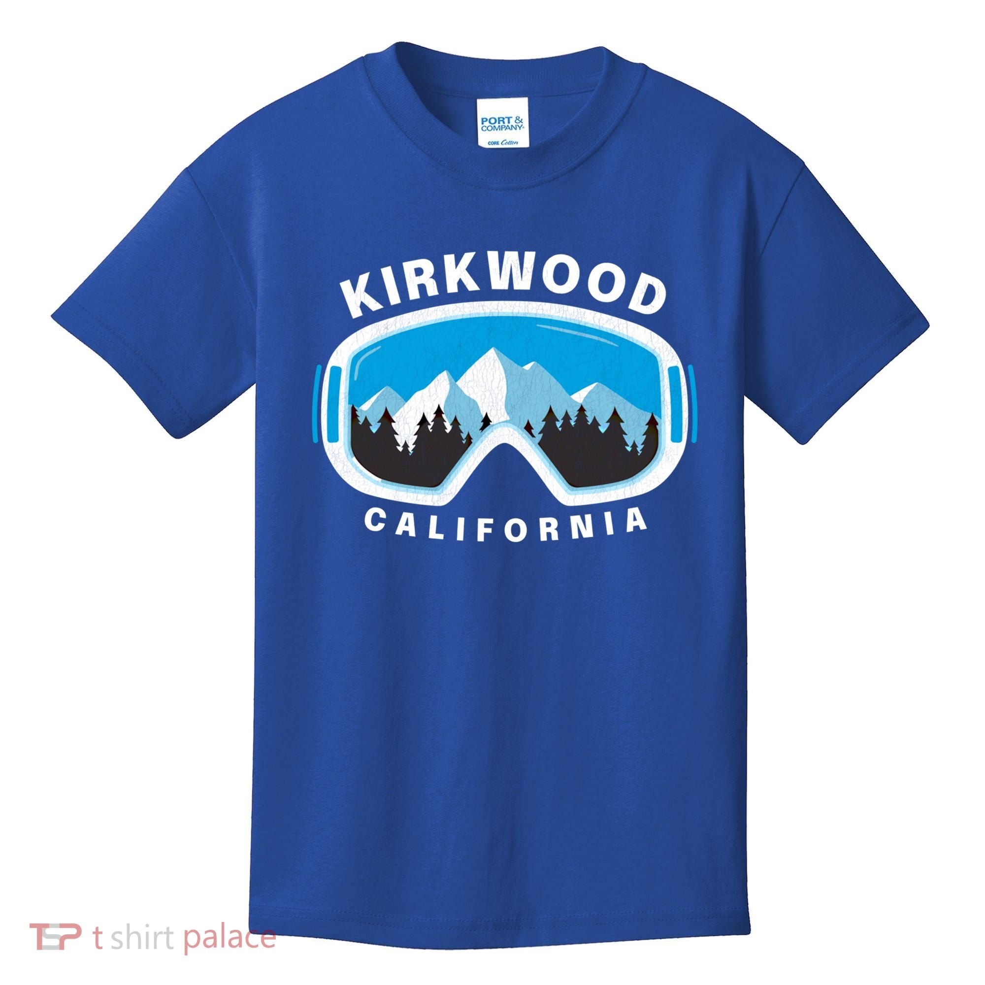 Kirkwood California Ski Snowboard Goggles Snow Mountain Cool Gift Kids T-Shirt