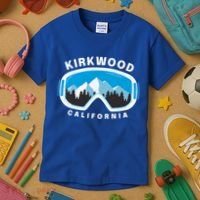 Kirkwood California Ski Snowboard Goggles Snow Mountain Cool Gift Kids T-Shirt thumb 3