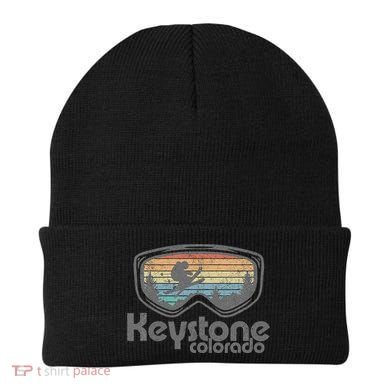 Keystone Colorado Ski Mountain Skiing Retro Vacation Gift Beanie