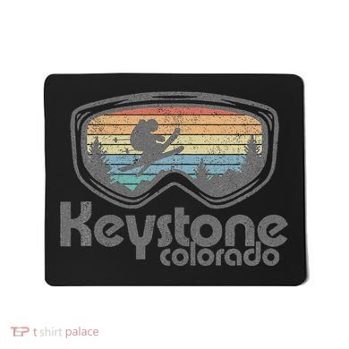 Keystone Colorado Ski Mountain Skiing Retro Vacation Gift Mousepad