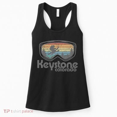 Keystone Colorado Ski Mountain Skiing Retro Vacation Gift Women's Tank Top
