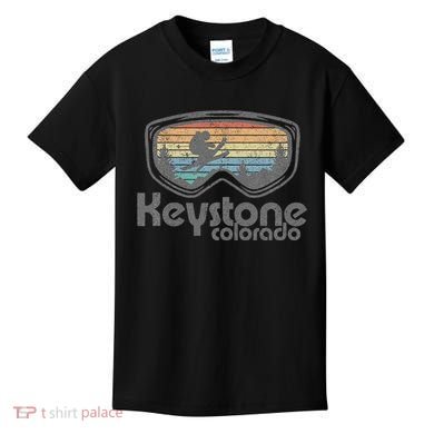 Keystone Colorado Ski Mountain Skiing Retro Vacation Gift Kids T-Shirt
