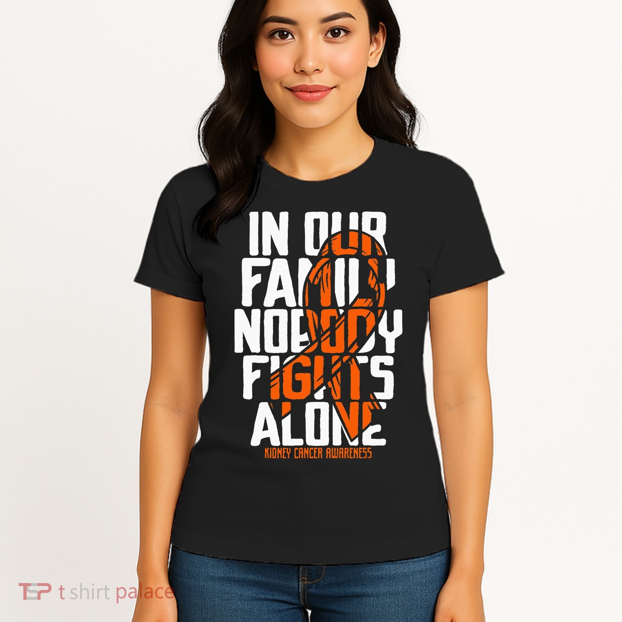 Kidney Cancer Support Family Kidney Cancer Awareness Women's T-Shirt