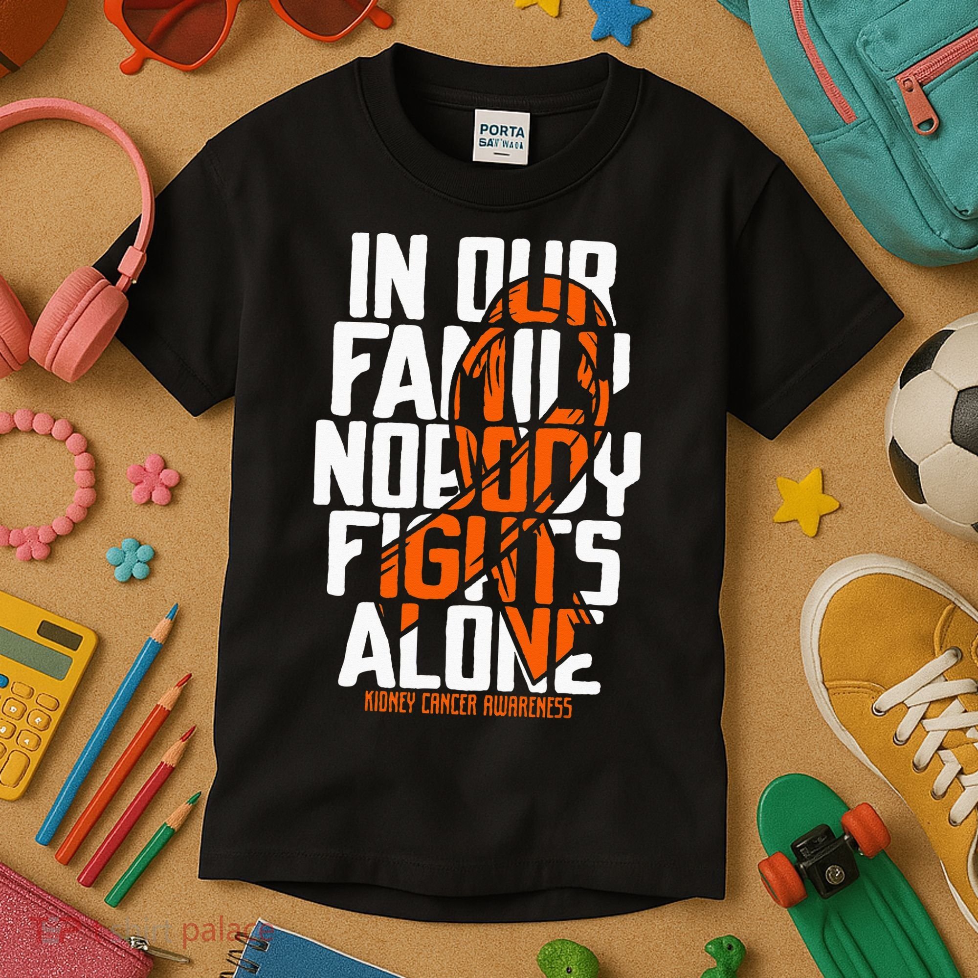 Kidney Cancer Support Family Kidney Cancer Awareness Kids T-Shirt