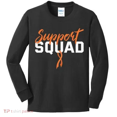 Kidney Cancer Support Squad Kids Long Sleeve Shirt