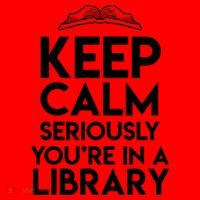 Keep Calm Seriously Youre In A Library Funny Librarian Gift Santa Hat thumb 1