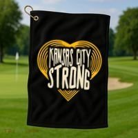 Kansas City Strong Heart Awareness Golf Towel thumb 1