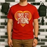 Kansas City Strong Heart Awareness T-Shirt thumb 6