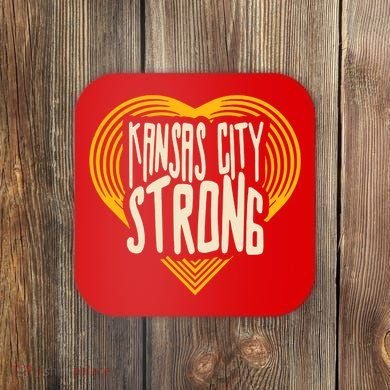 Kansas City Strong Heart Awareness Coaster