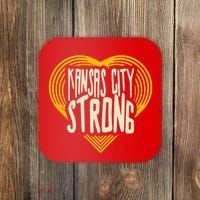 Kansas City Strong Heart Awareness Coaster thumb 0