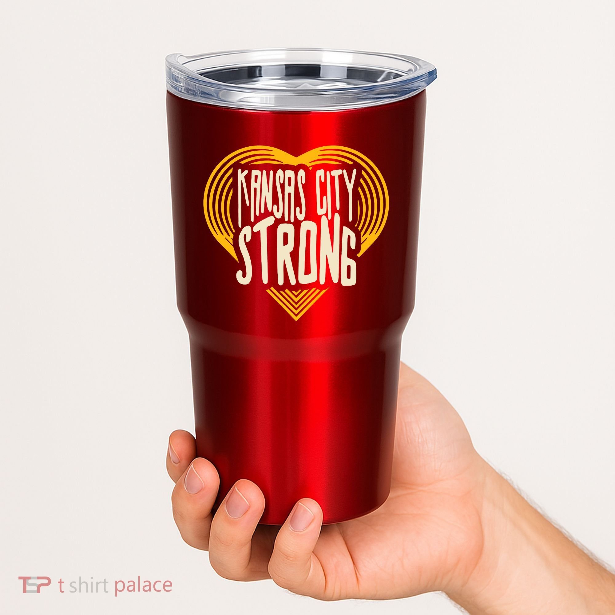Kansas City Strong Heart Awareness Tumbler