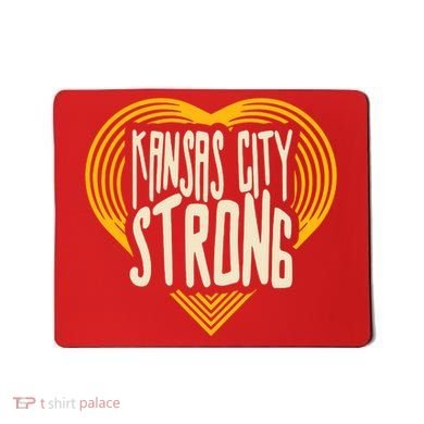Kansas City Strong Heart Awareness Mousepad