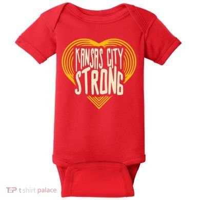 Kansas City Strong Heart Awareness Baby Bodysuit