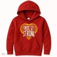 Kansas City Strong Heart Awareness Kids Hoodie thumb 0