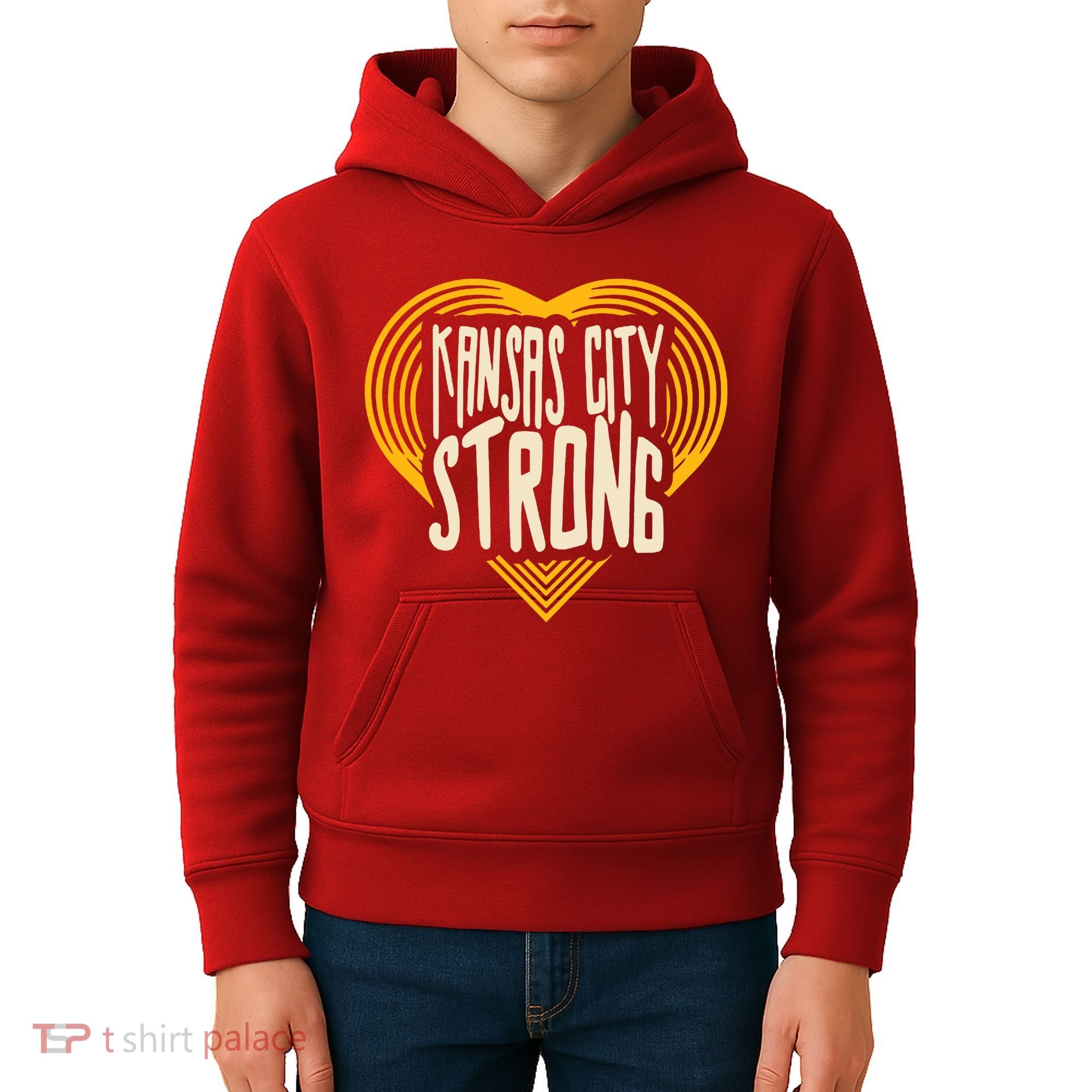 Kansas City Strong Heart Awareness Kids Hoodie