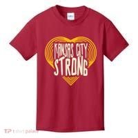 Kansas City Strong Heart Awareness Kids T-Shirt thumb 0