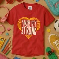 Kansas City Strong Heart Awareness Kids T-Shirt thumb 3