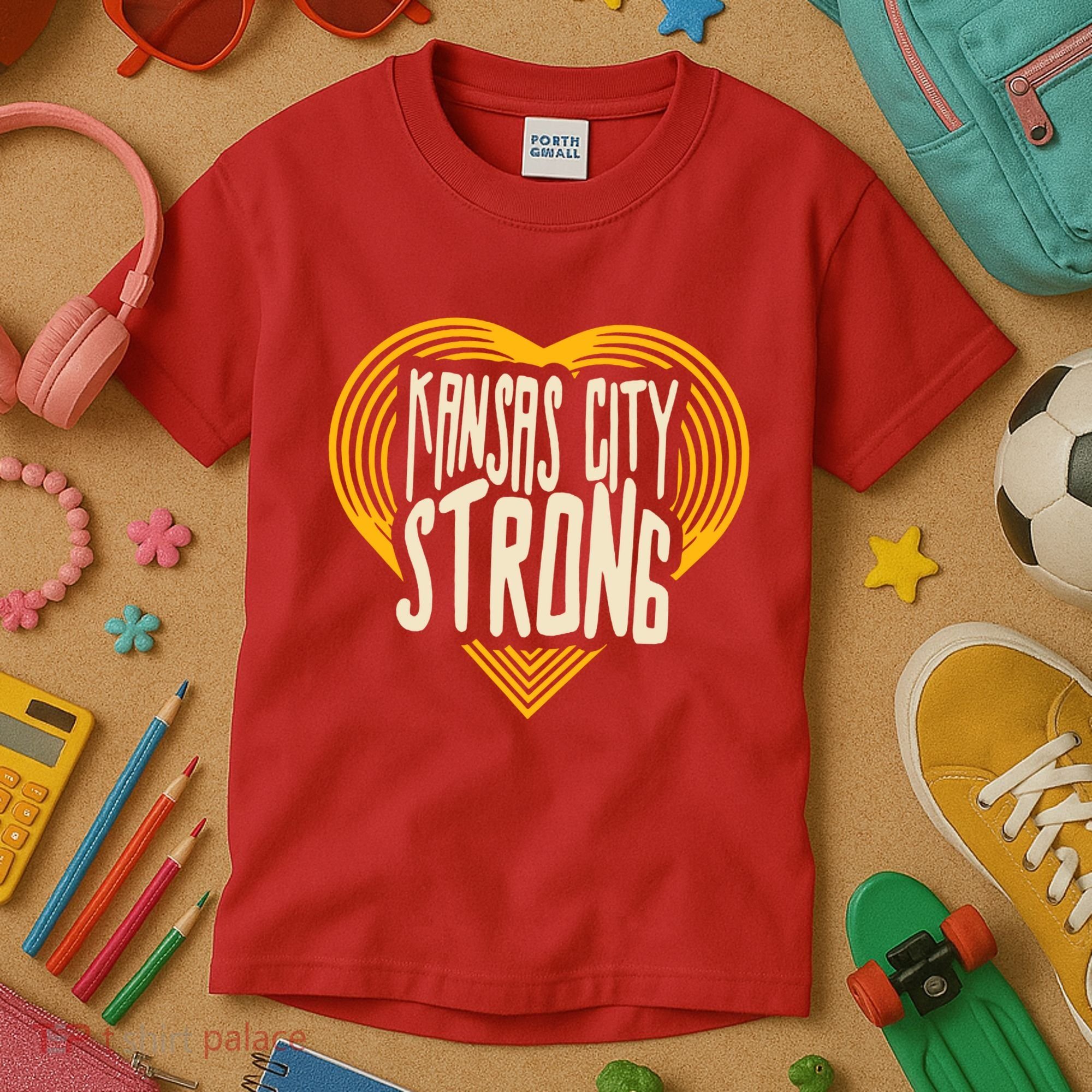 Kansas City Strong Heart Awareness Kids T-Shirt