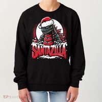 Kaiju Christmas Santazilla Japanese Monster Dinosaur Women's Sweatshirt thumb 0