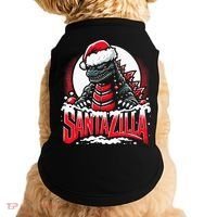 Kaiju Christmas Santazilla Japanese Monster Dinosaur Doggie Tank thumb 0