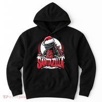 Kaiju Christmas Santazilla Japanese Monster Dinosaur Hoodie thumb 0