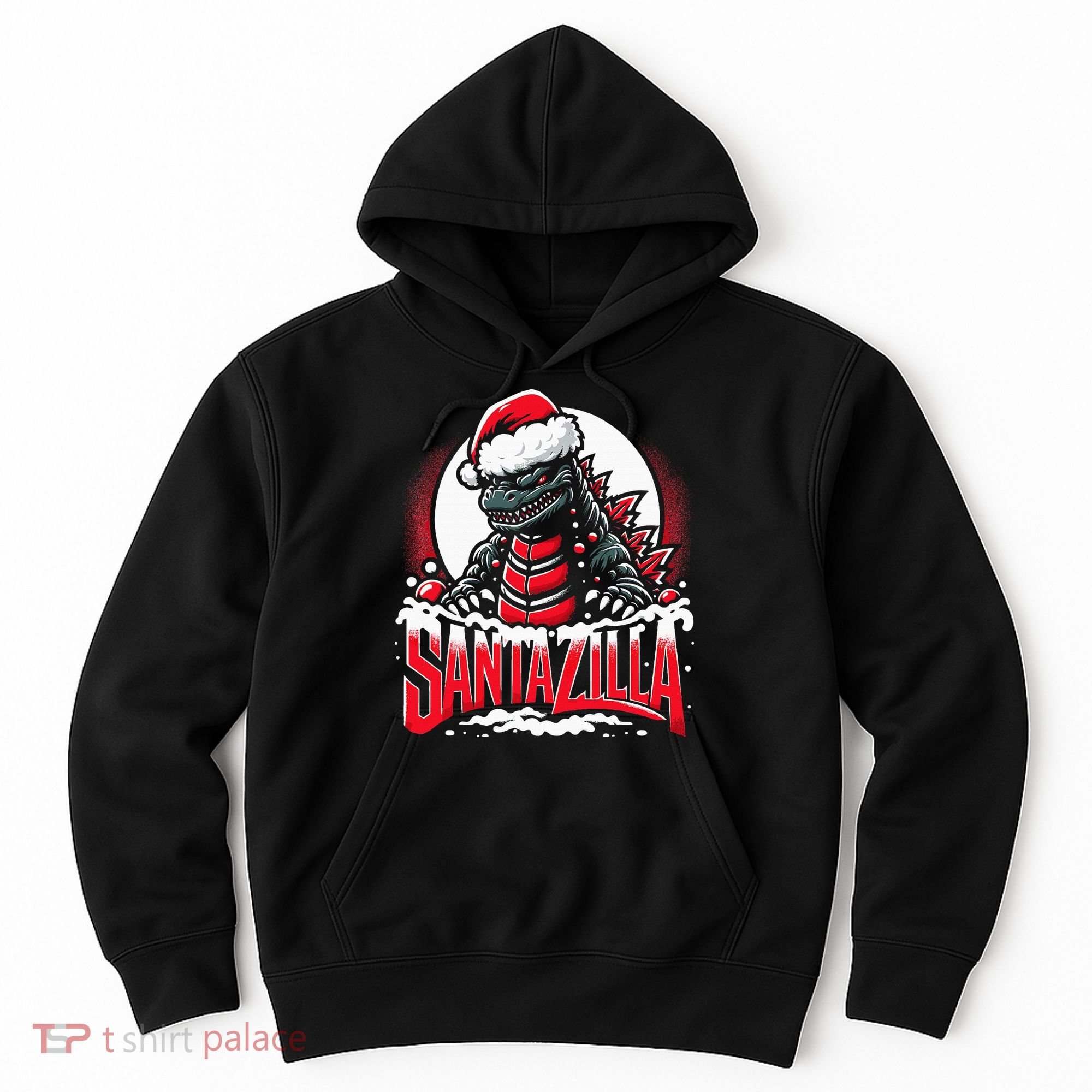Kaiju Christmas Santazilla Japanese Monster Dinosaur Hoodie
