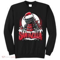 Kaiju Christmas Santazilla Japanese Monster Dinosaur Sweatshirt thumb 0