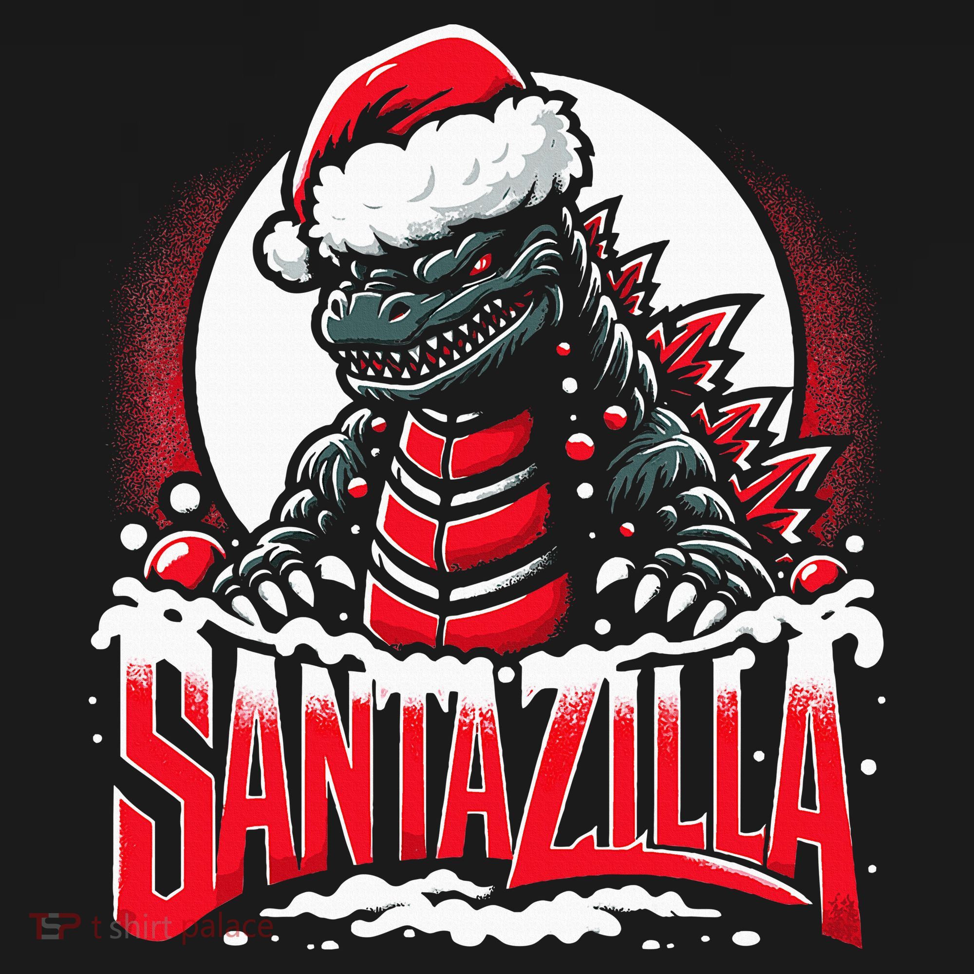 Kaiju Christmas Santazilla Japanese Monster Dinosaur Sweatshirt
