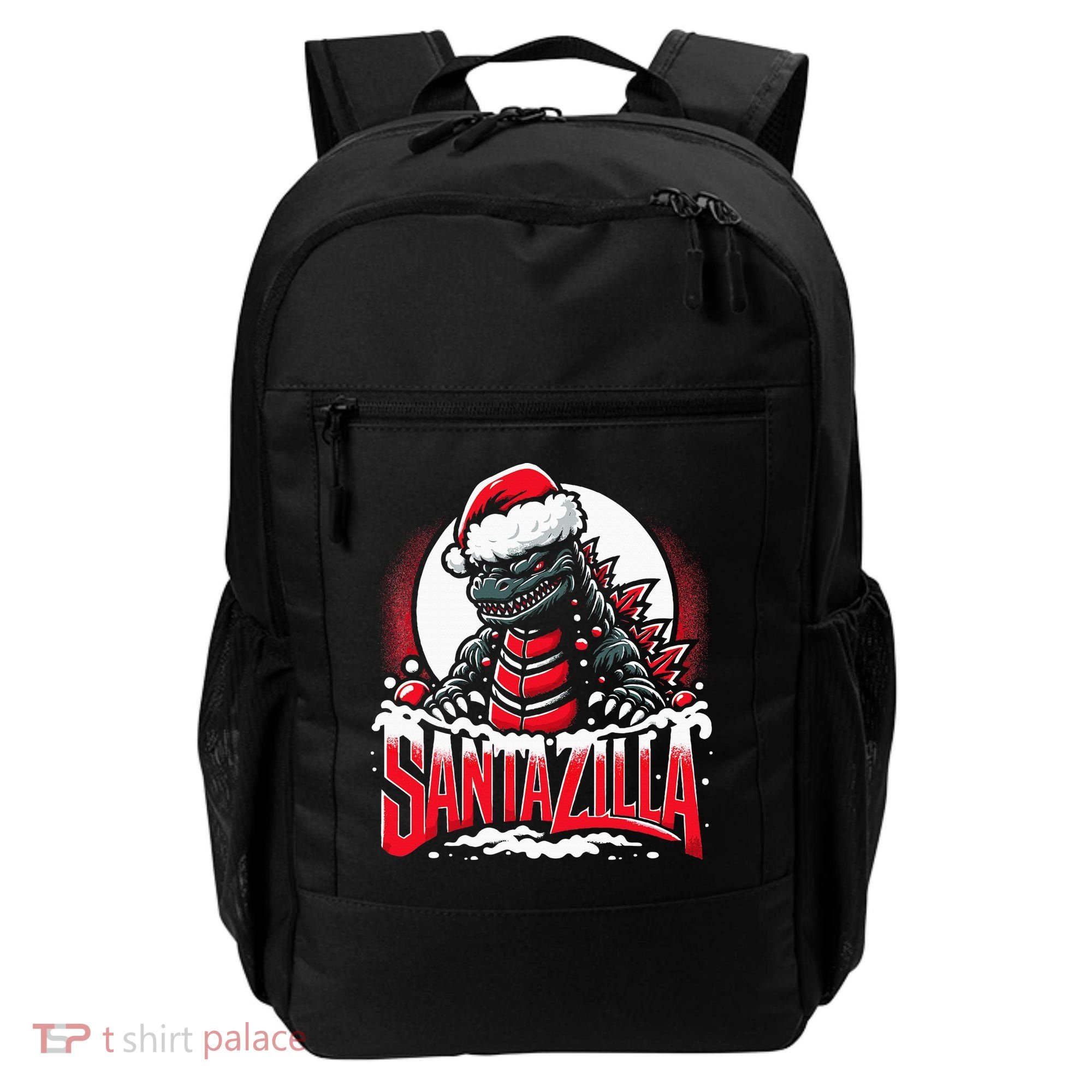 Kaiju Christmas Santazilla Japanese Monster Dinosaur Backpack