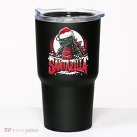 Kaiju Christmas Santazilla Japanese Monster Dinosaur Tumbler thumb 0