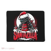 Kaiju Christmas Santazilla Japanese Monster Dinosaur Mousepad thumb 0