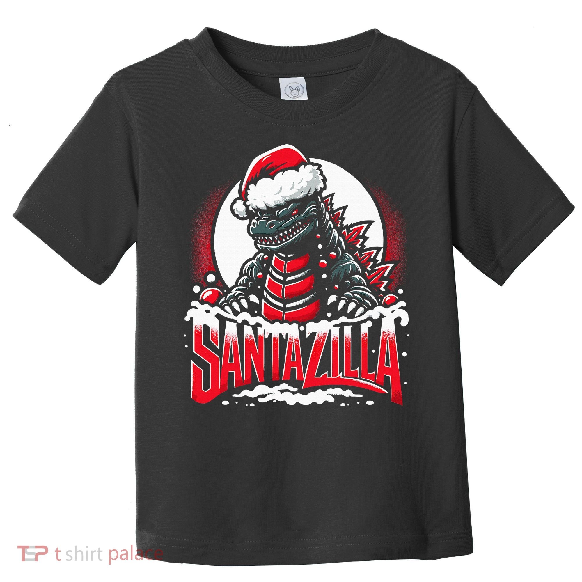 Kaiju Christmas Santazilla Japanese Monster Dinosaur Toddler T-Shirt