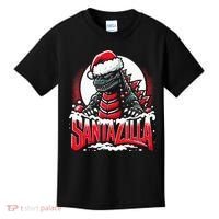 Kaiju Christmas Santazilla Japanese Monster Dinosaur Kids T-Shirt thumb 0