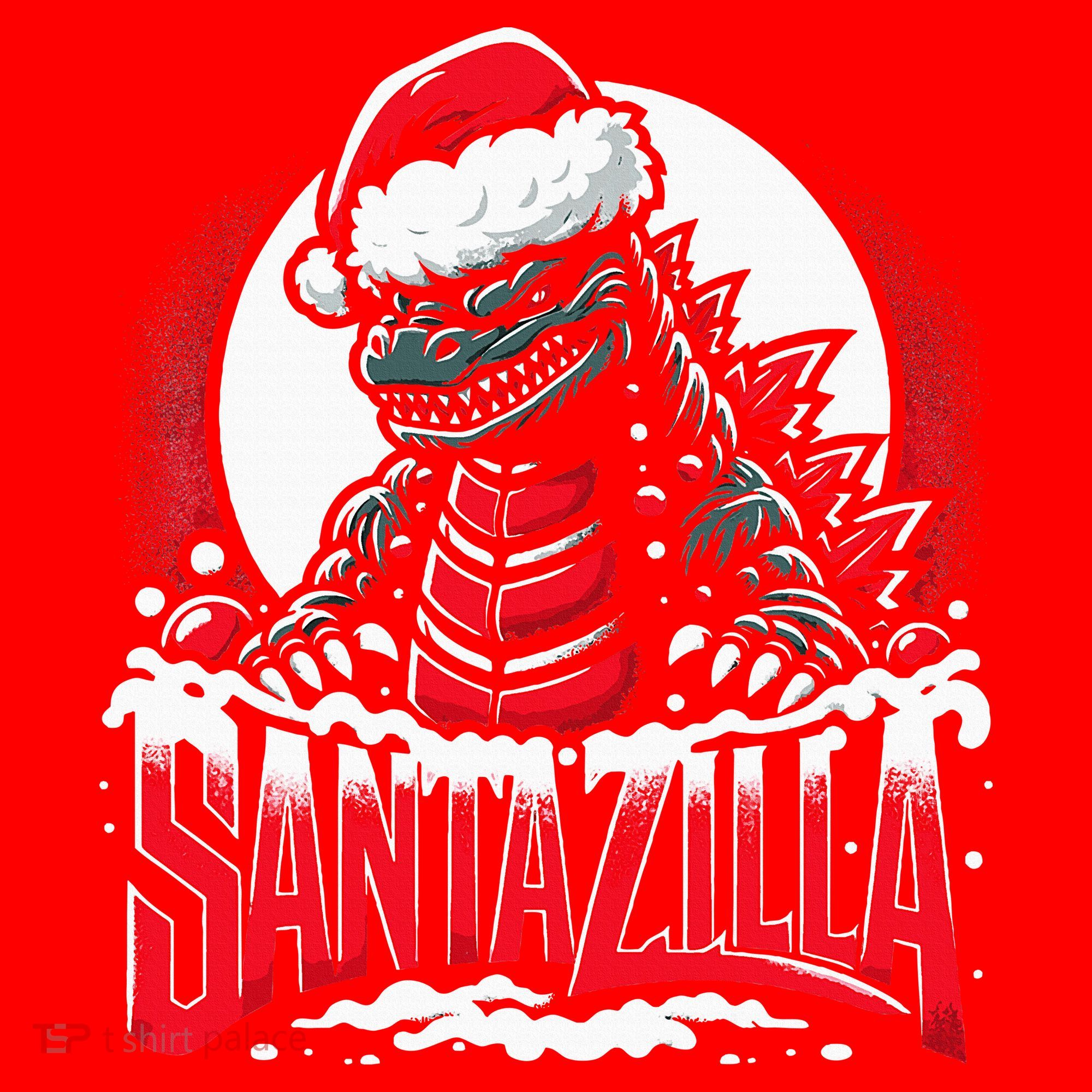Kaiju Christmas Santazilla Japanese Monster Dinosaur Santa Hat