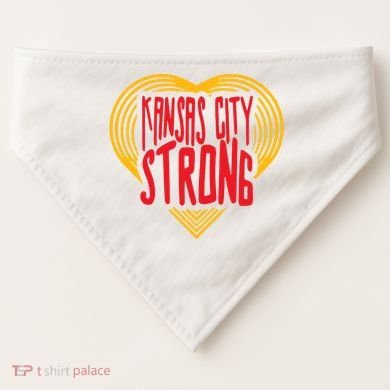 Kansas City Strong Heart USA-Made Doggie Bandana