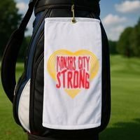 Kansas City Strong Heart Golf Towel thumb 2