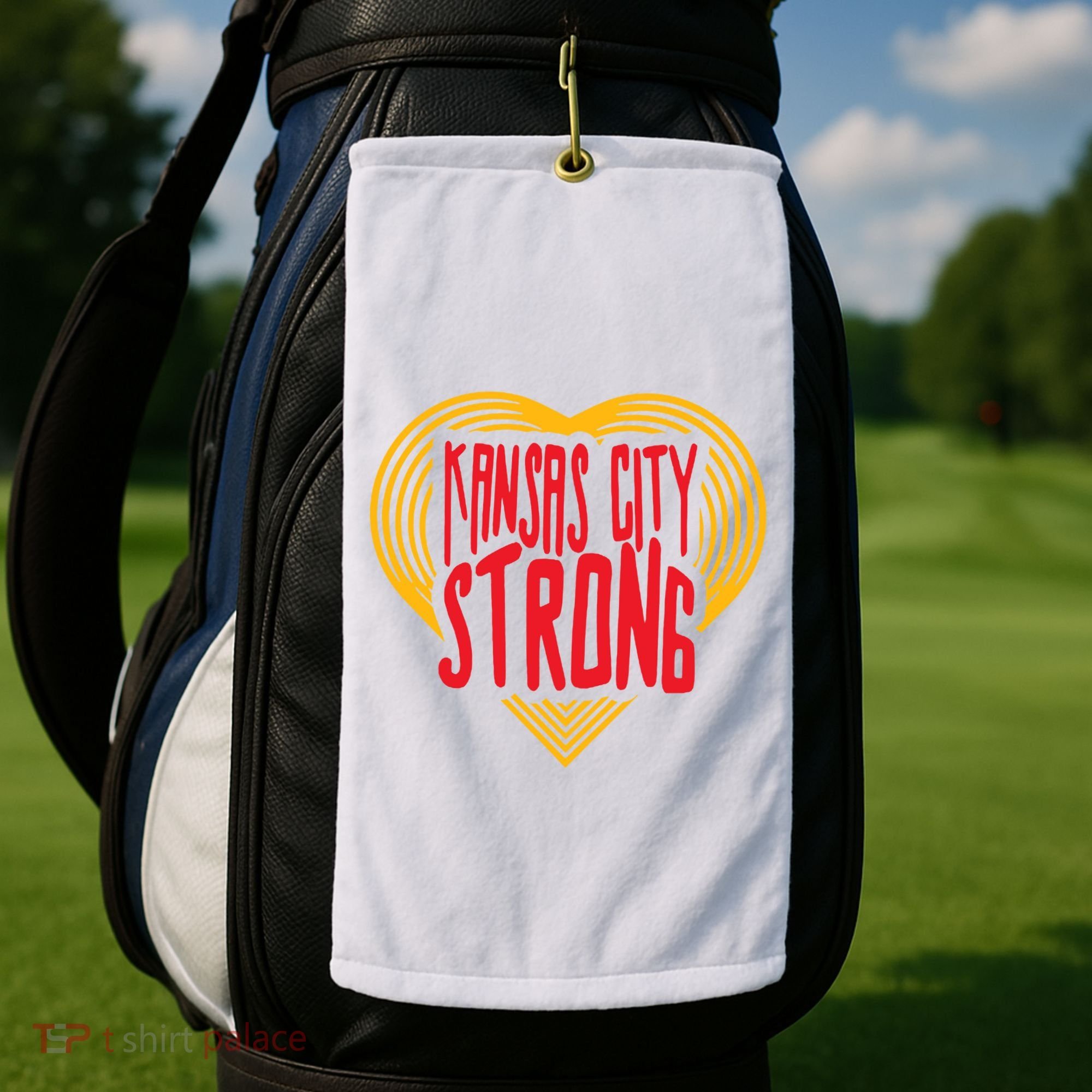 Kansas City Strong Heart Golf Towel