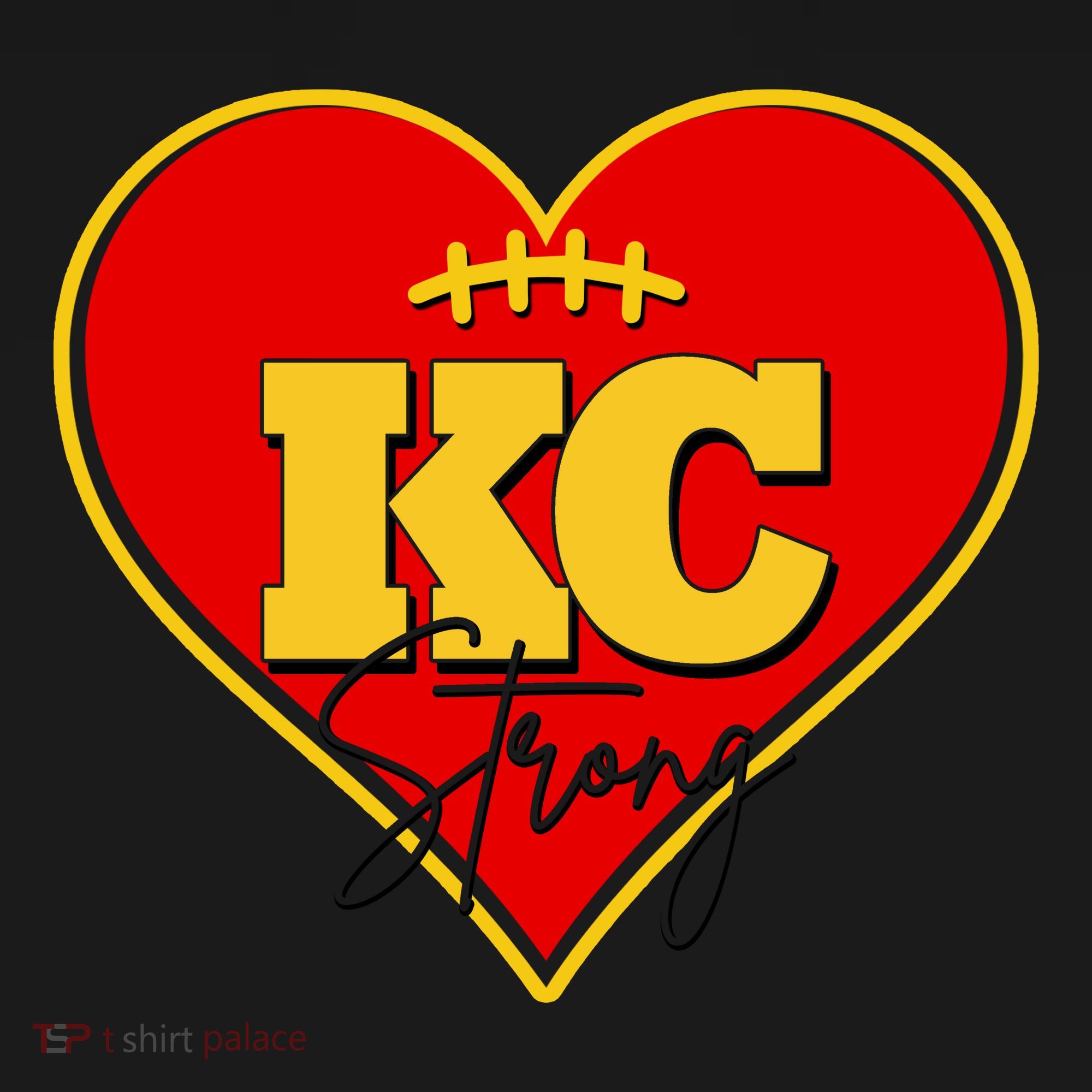 Kansas City Strong Football Heart Awareness Coaster