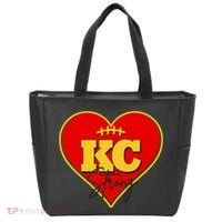 Kansas City Strong Football Heart Awareness Tote Bag thumb 0