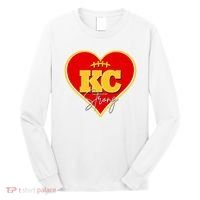 Kansas City Strong Football Heart Awareness Long Sleeve Shirt thumb 0