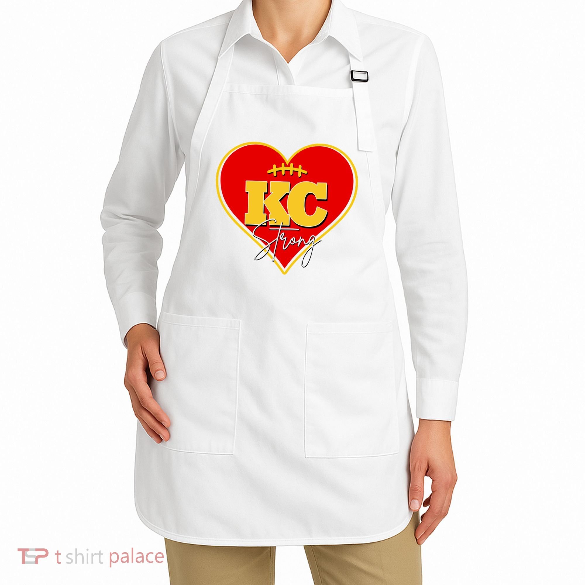 Kansas City Strong Football Heart Awareness Apron