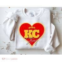 Kansas City Strong Football Heart Awareness Sweatshirt thumb 2