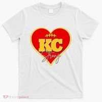 Kansas City Strong Football Heart Awareness T-Shirt thumb 0