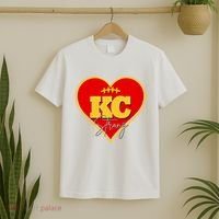Kansas City Strong Football Heart Awareness T-Shirt thumb 2