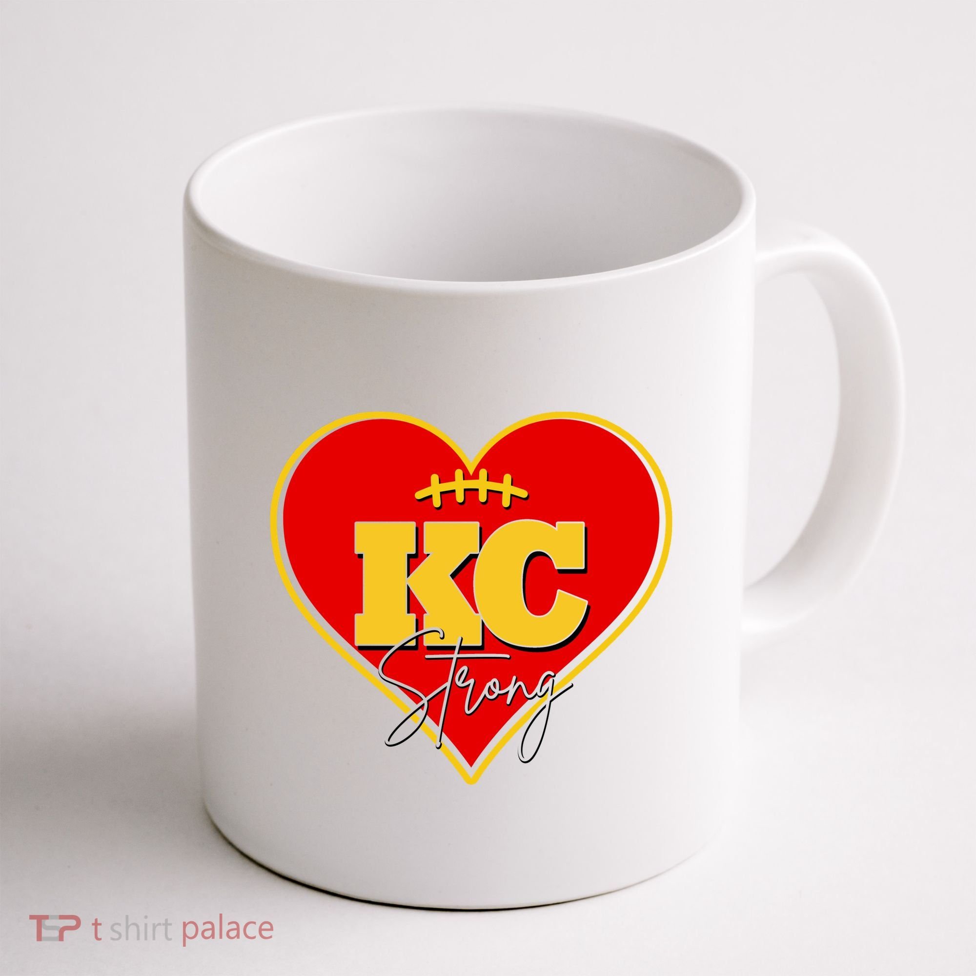 Kansas City Strong Football Heart Awareness Coffee Mug